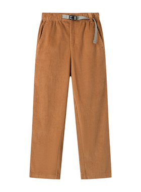 女装 2024春季新款 复古粗条灯芯绒阔腿裤宽松休闲直筒裤 401212