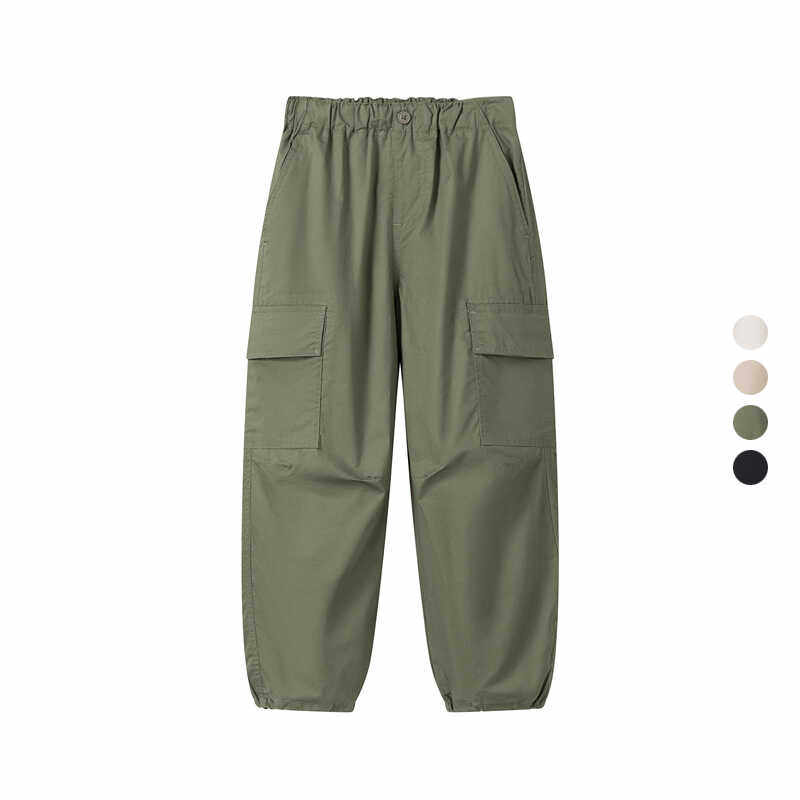 童装男童女童 2024春季新款 儿童松紧腰工装裤束脚裤长裤 464993