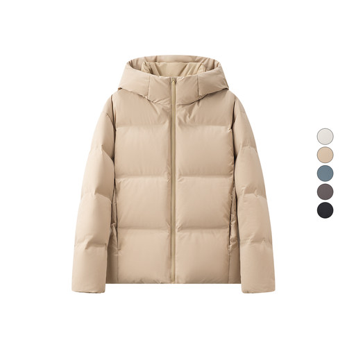 女装 2024冬季新款 无缝连帽保暖休闲夹克加厚羽绒服外套 469896