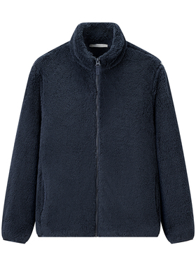 男装 2025冬季新款 长绒摇粒绒保暖长袖拉链夹克开衫外套 473174