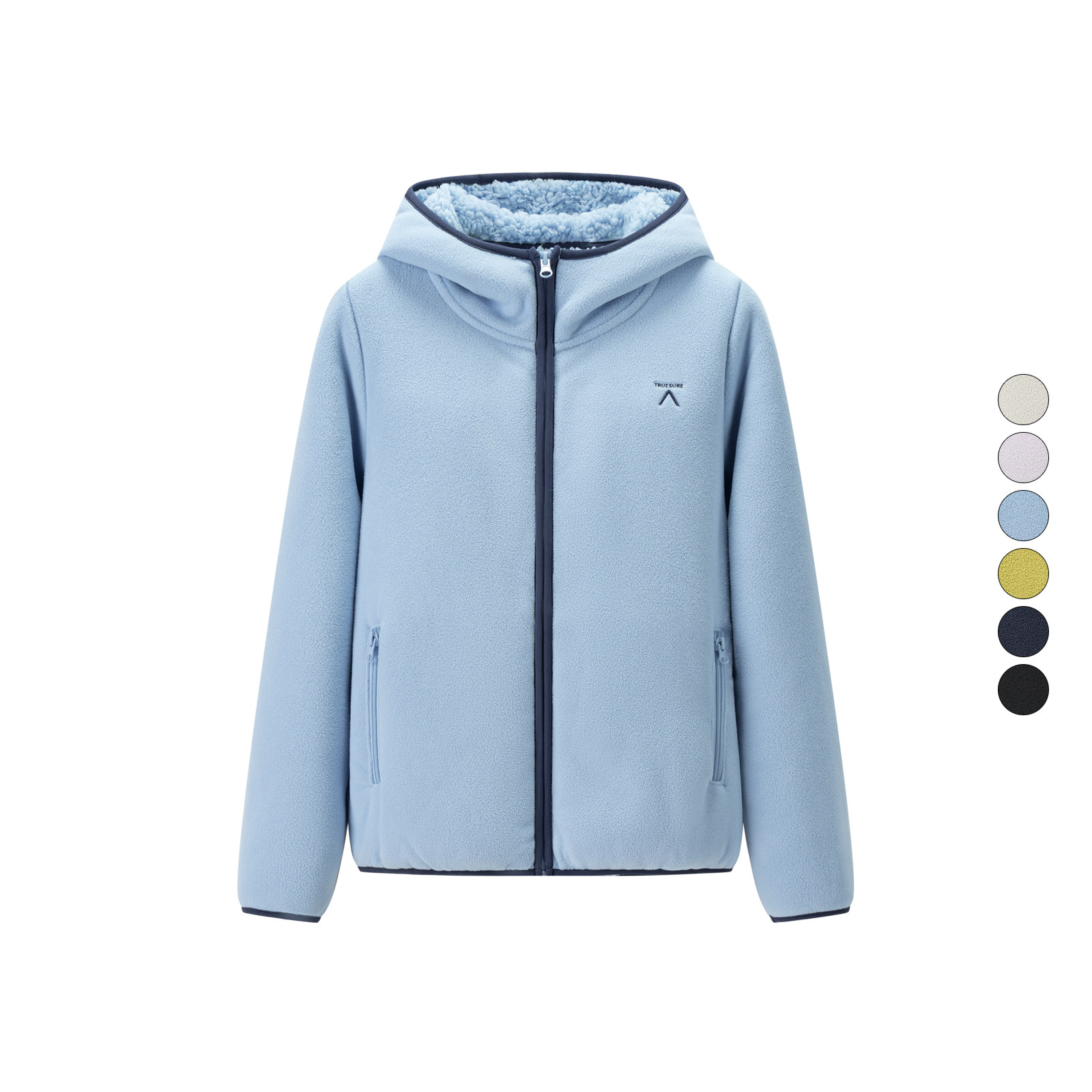 女装 2025冬季新款抓绒开衫卫衣加厚保暖仿羊羔绒连帽外套 510091