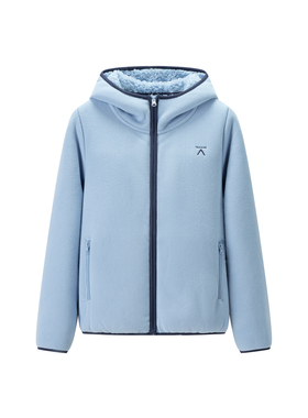 女装 2025冬季新款抓绒开衫卫衣加厚保暖仿羊羔绒连帽外套 510091