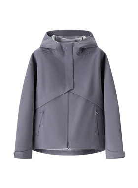 女装 2025秋季新款户外防风防泼水夹克长袖连帽冲锋衣外套 510068