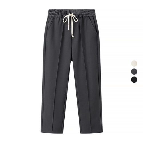 2024春季直筒透气抽绳西装裤百搭