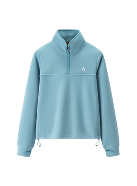 女装 2025冬季新款 加绒轻薄摇粒绒立领宽松抓绒保暖卫衣 510022