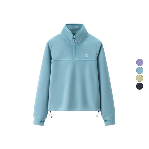 女装 2025冬季新款 加绒轻薄摇粒绒立领宽松抓绒保暖卫衣 510022