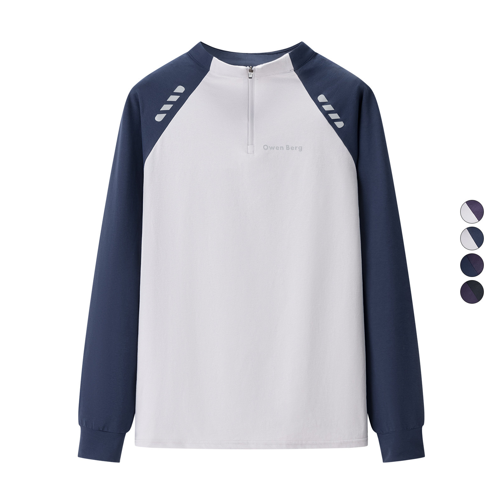 男装/女装 春季新款 防晒透气吸湿速干半拉链速干长袖T恤 503261