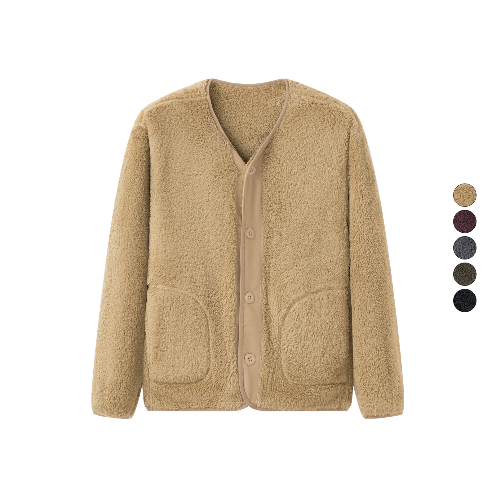 情侣装长袖仿羊羔绒保暖外套