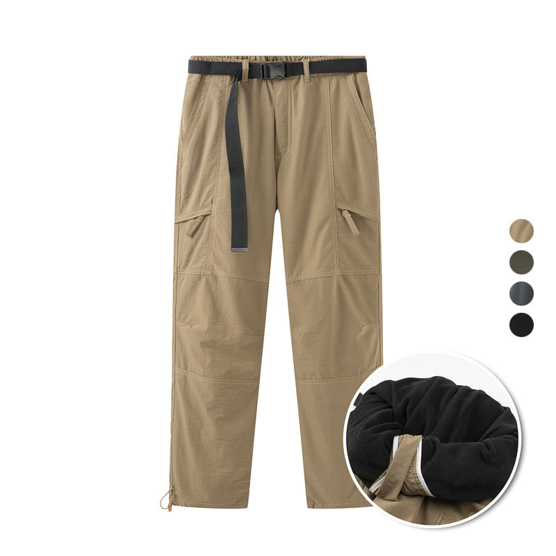 防风防水户外加绒直筒工装裤