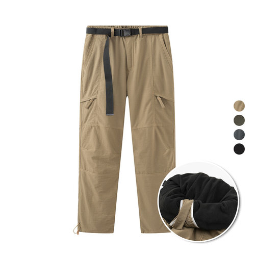 防风防水户外加绒直筒工装裤