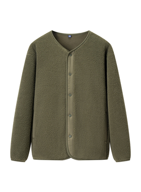 男装 2025冬季新款 加厚防风仿羊羔绒夹克摇粒绒开衫外套 481183