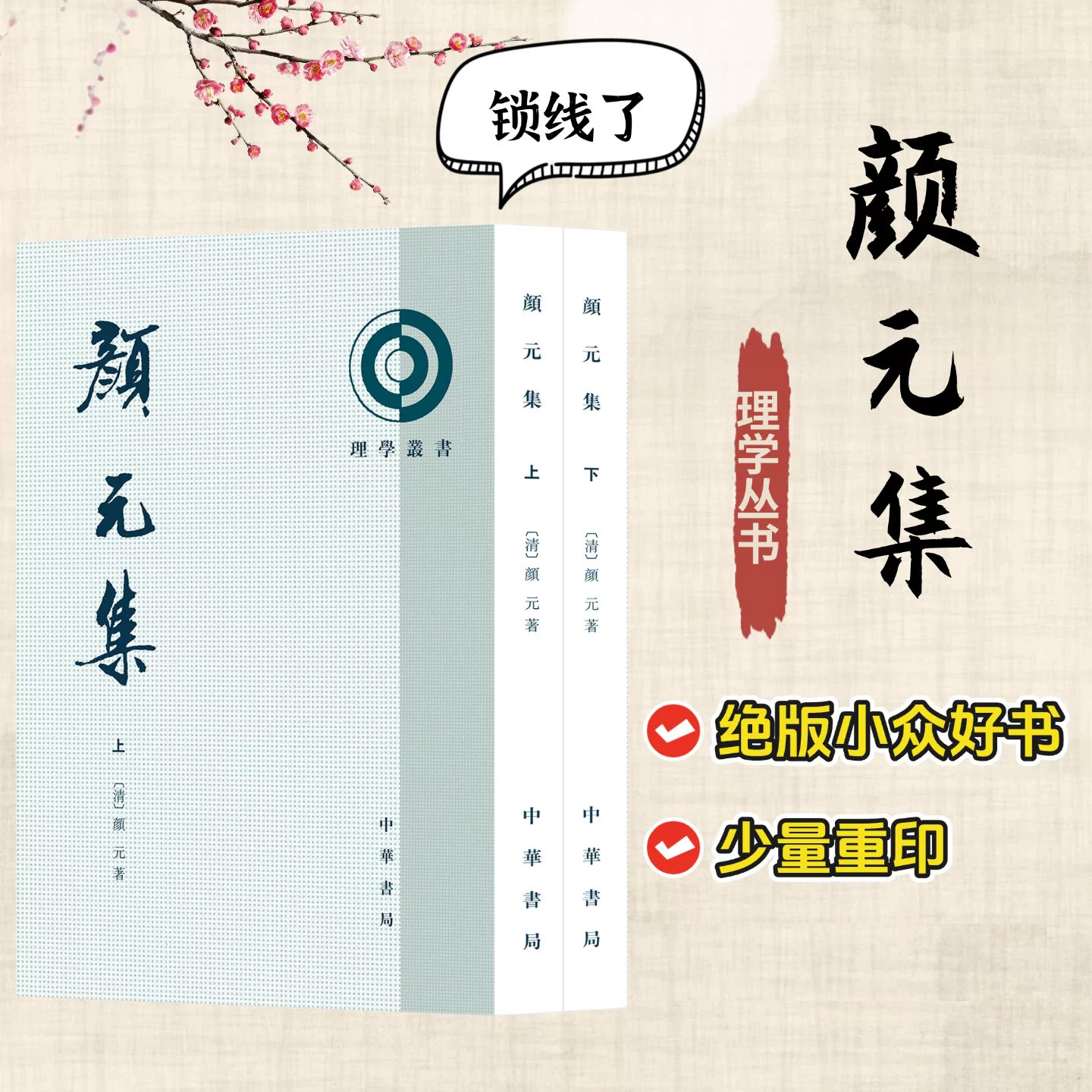 【绝版小众好书少量重印】颜元集（全二册）理学丛书 颜习斋颜李学派 王星贤张芥塵郭征点校 中华书局