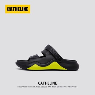 外穿软底两用开车撞色潮牌沙滩拖鞋 夏季 男 男款 美国CAT.HELINE凉鞋