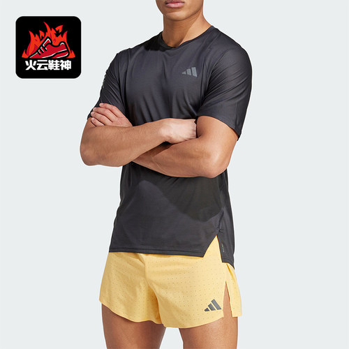 阿迪达斯男士跑步运动T恤