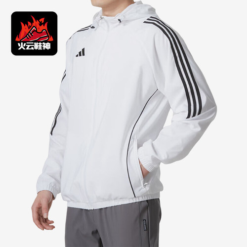阿迪达斯男士宽松防风夹克外套