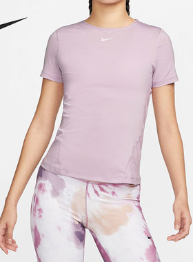 Nike/耐克正品圆领透气修身训练女子运动短袖T恤CZ6490-576