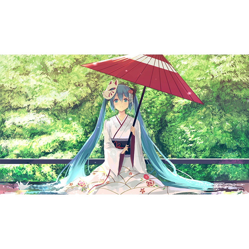 动漫初音未来海报定制二次元制作墙贴壁纸未来teatime甩葱歌相框