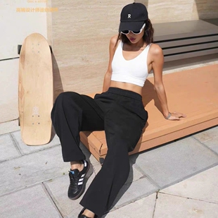 女款 YUYUANNA尤尤安娜秋冬9015窄跨香蕉裤 宽松休闲纯棉松紧腰时尚