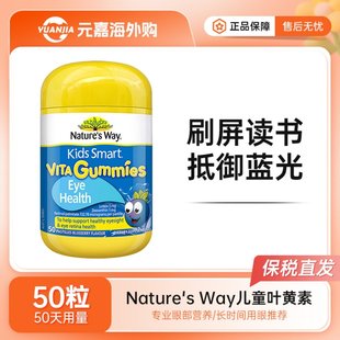 Nature Way佳思敏儿童叶黄素软糖蓝莓护眼青少年学生视力50粒