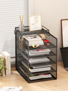 金属文件架桌面资料档案整理架办公室A3A4文件夹文件框桌上多层文