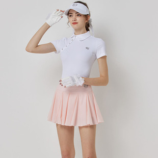 2023新款高尔夫女装短袖T恤短裙套装速干透气春夏运动球衣服高端