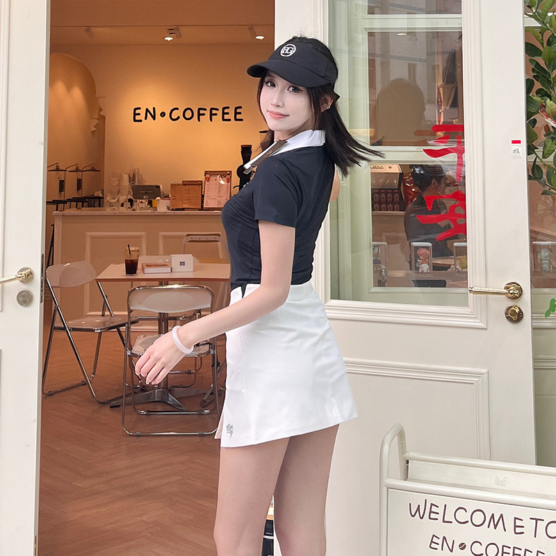 BG新款高尔夫女装短袖T恤上衣短裙套装修身运动速干球衣女高端韩图片