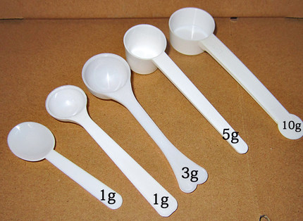 1g3g5g10克塑料量勺奶粉勺小勺子独立包装药勺粉末勺三七粉勺