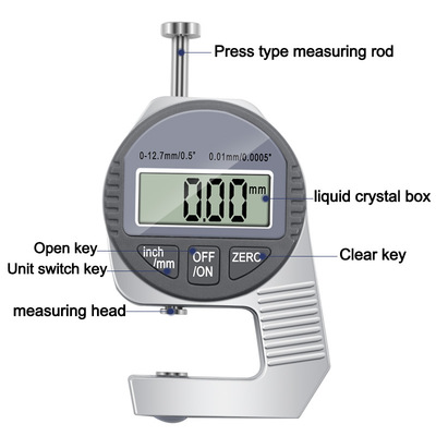Mini electronic thickness gauge 0-12.7 thickness gauge测厚规