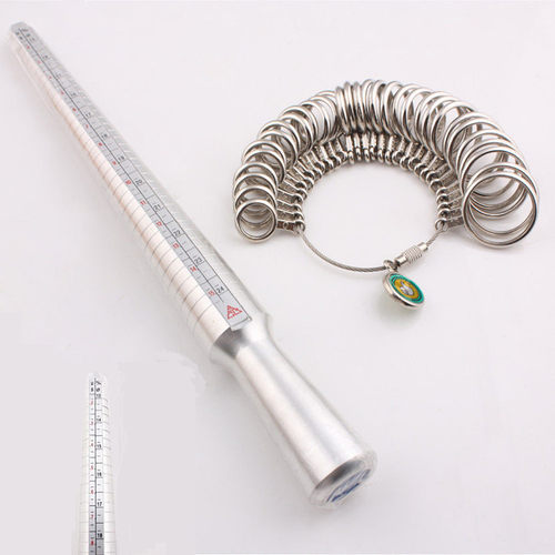 Metal Ring Sizer Guage Mandrel Finger Sizing Measure