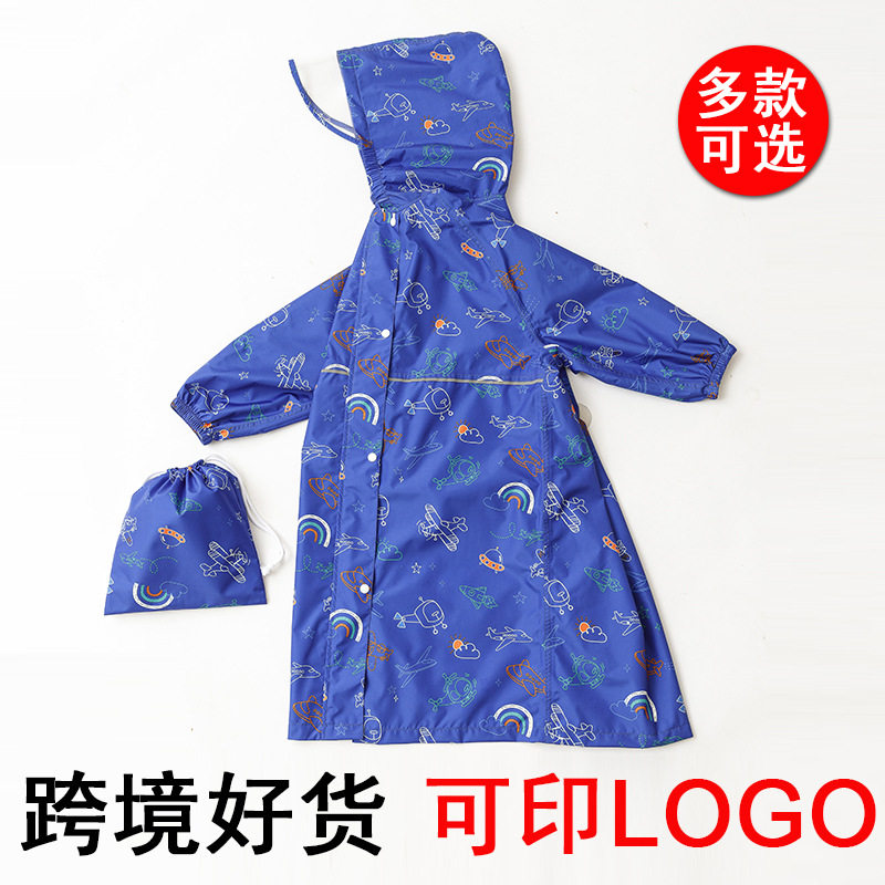 跨境韩版卡通满印儿童雨衣批发新款环保轻薄雨具幼儿园宝宝雨披厂