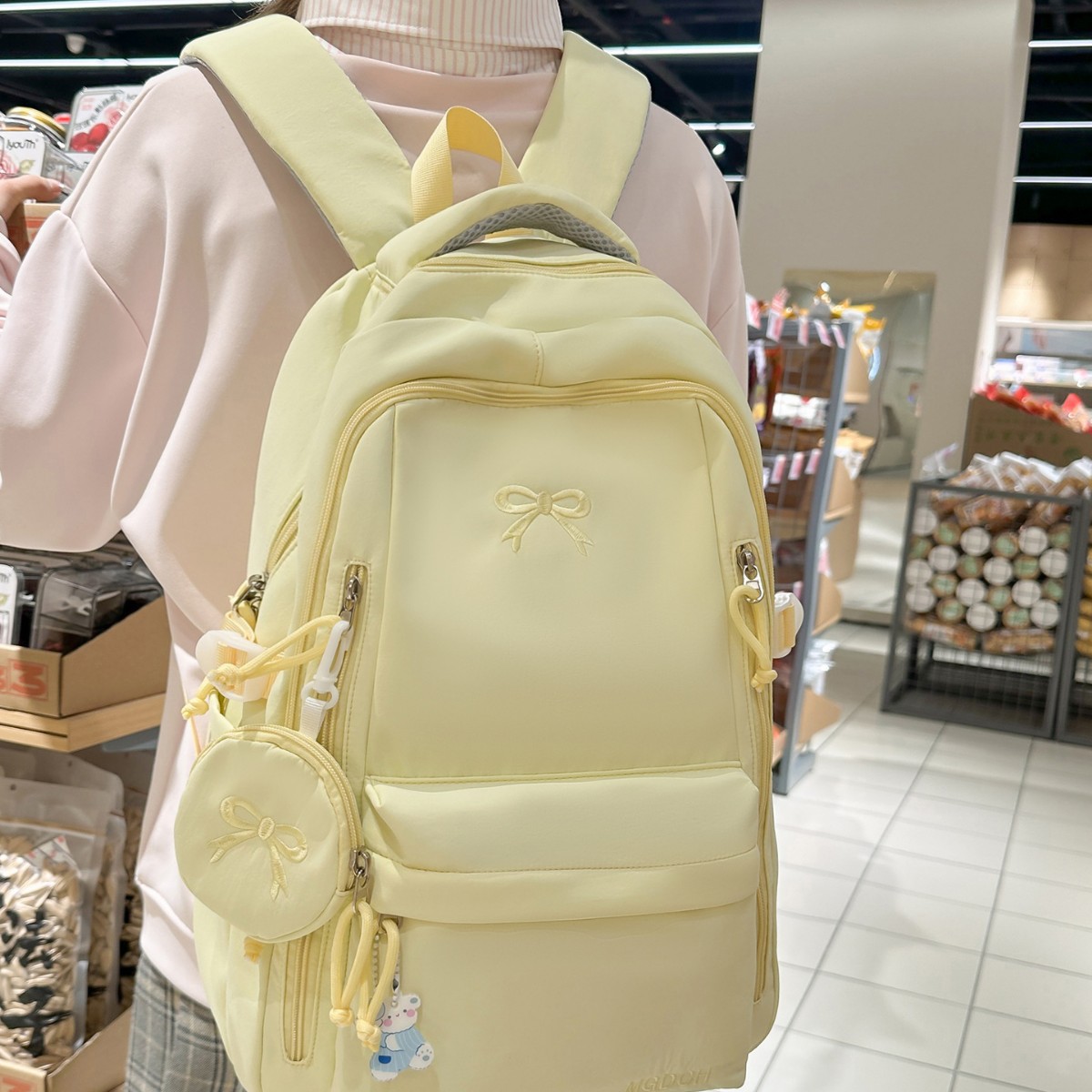 日系简约软妹少女书包校园风初中高中生双肩包高颜值轻便旅行背包