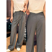 休闲裤 宽松百搭显瘦拖地阔腿裤 女春夏季 高端时髦醋酸天丝高腰西裤