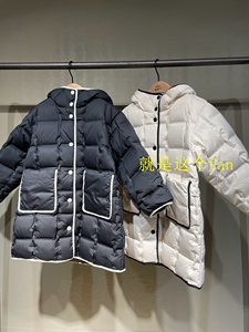 little moco童装23冬新款男女童中长款保暖羽绒服外套-KBC4EIN028