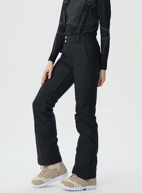 RUNNING RIVER奔流 女双板可拆卸背带滑雪裤 冬 保暖防风B8081