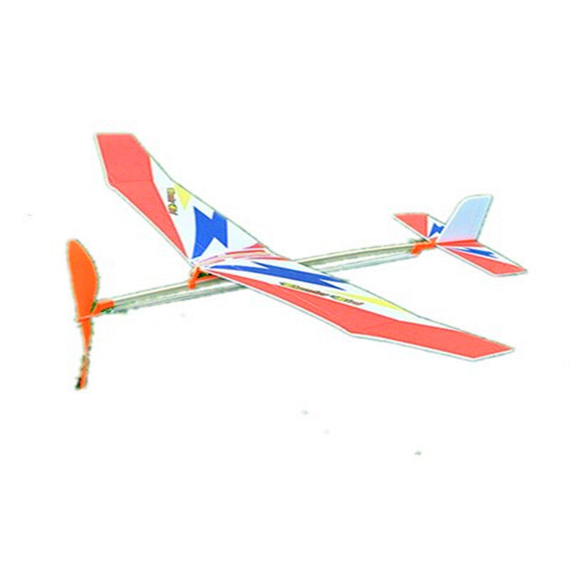 包邮拼装模型橡筋滑翔机 手工制作航模比赛飞机雷神动力玩具 学校