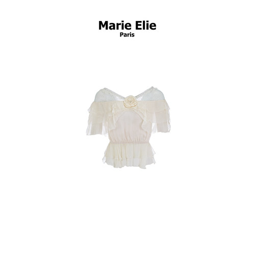 Marie Elie【汀月蕾丝】立体花上衣EAE12D25721