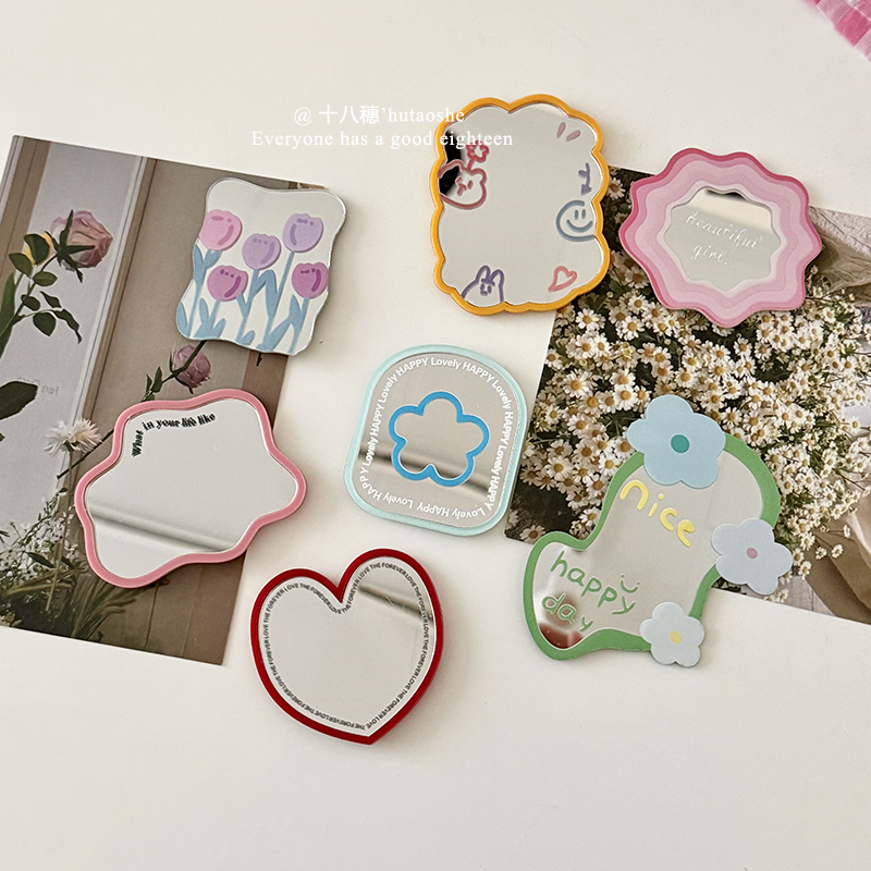 ins风可爱镜面冰箱贴装饰