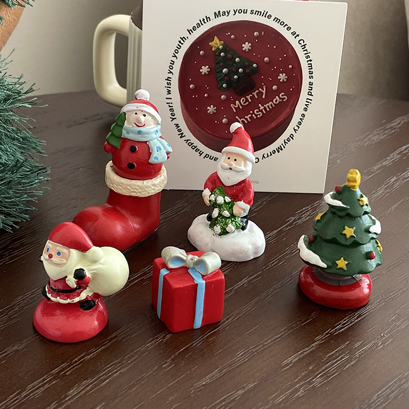 迷你圣诞树圣诞节小摆件家居桌面拍照装饰品圣诞袜子圣诞礼物