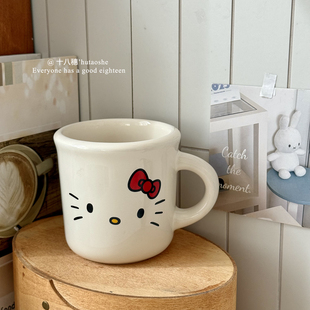ins可爱kt陶瓷马克杯耐热防烫早餐牛奶杯子少女心高颜值咖啡杯