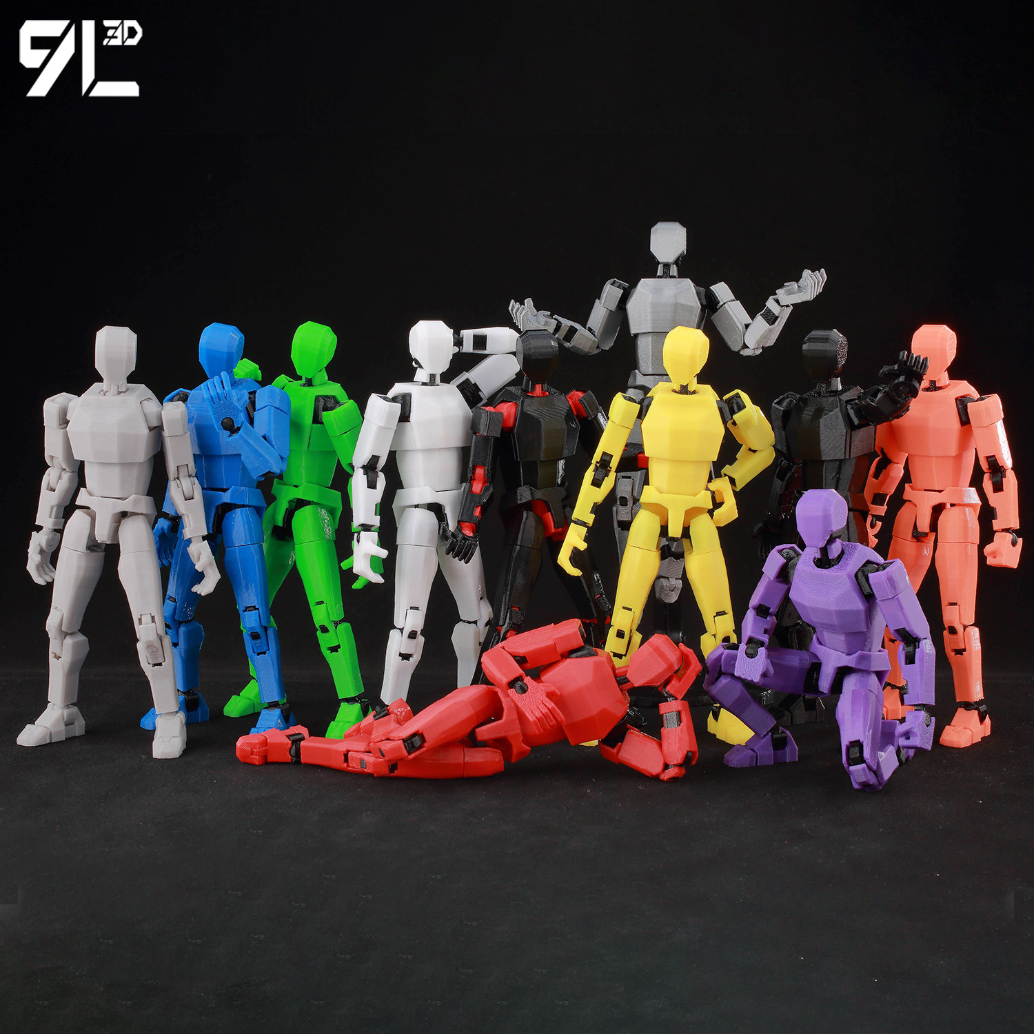 9L3D打印Dummy 幸运13关节可动多色男素体模型泰坦13人偶新年礼物图片