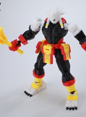 正版9L3D关节可动人偶无敌少侠战争狂战兽玩偶玩具送闺蜜解压玩具