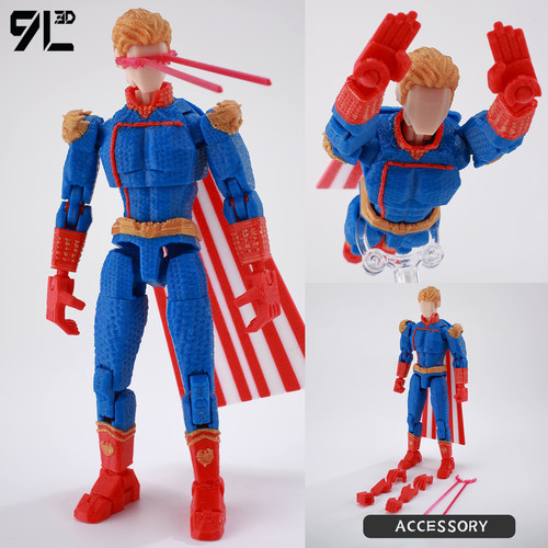 9L3D多关节可动人偶黑袍纠察队祖国人美漫Dummy13 幸运13手办礼物