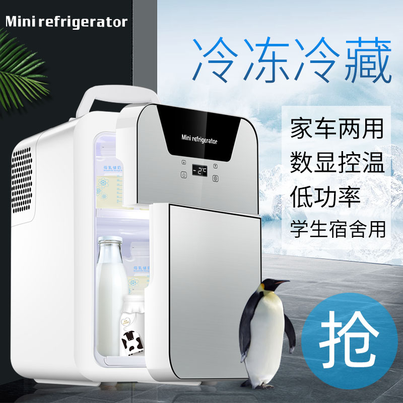 迷你冰箱车载小冰箱车家两用宝宝存奶母乳保鲜冷藏冷冻保鲜小冰柜