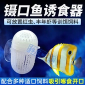 镊口鱼喂食器诱食器三间火箭蝶鱼红虫丰年虾训饵开口训练吸盘固定