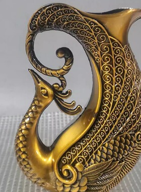 铜祝福中式客厅凤凰酒壶