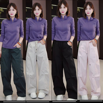 【辰大嗓严选】YX1606 品牌速干工装阔腿裤