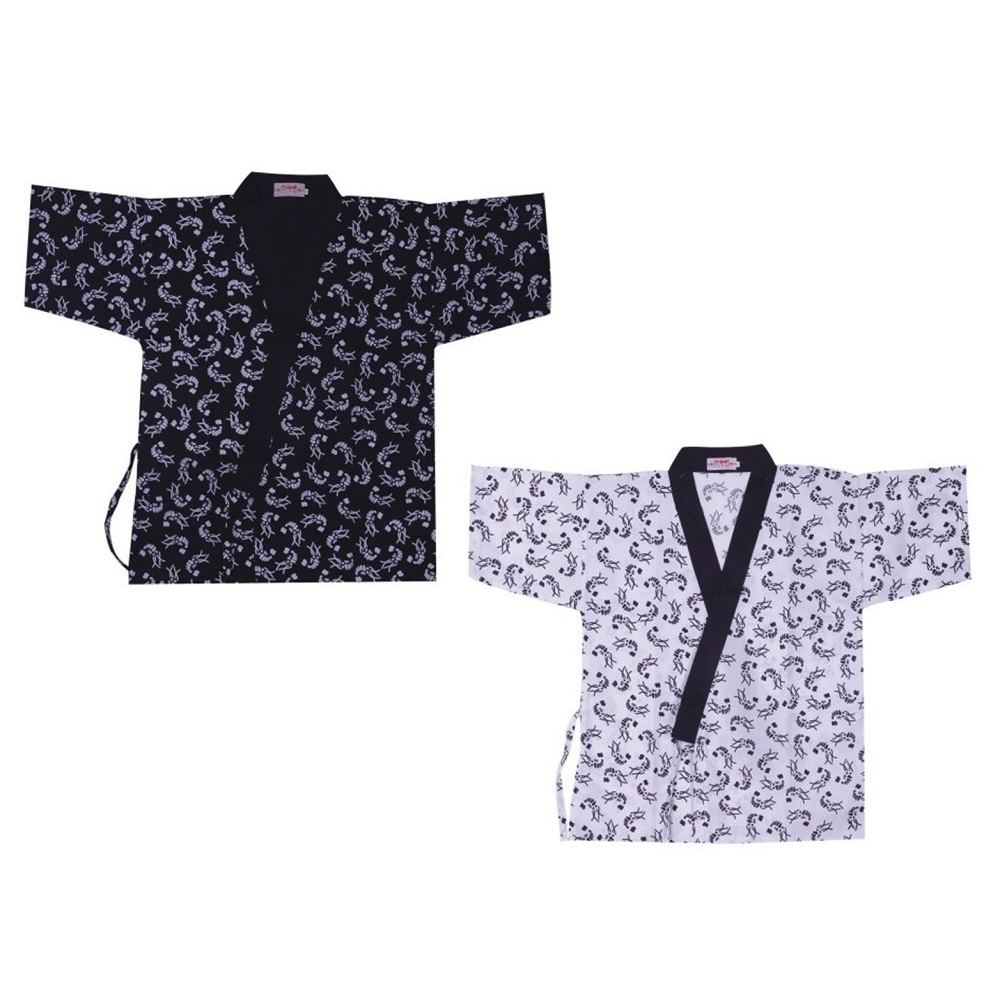 小虾日本韩国寿司料理日式厨师工衣男制服上装工作服工服日式工衣
