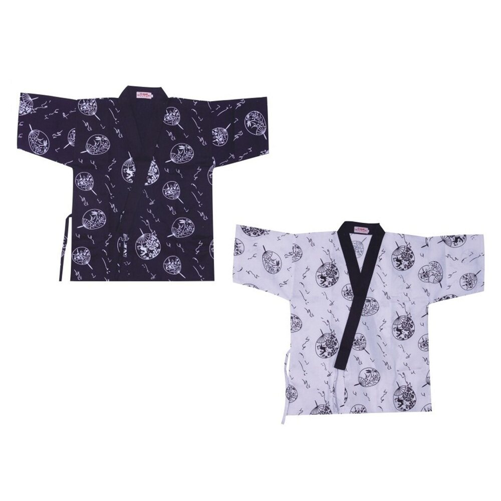 扇子日本韩国寿司料理日式厨师工衣男制服上装工作服工服日式工衣
