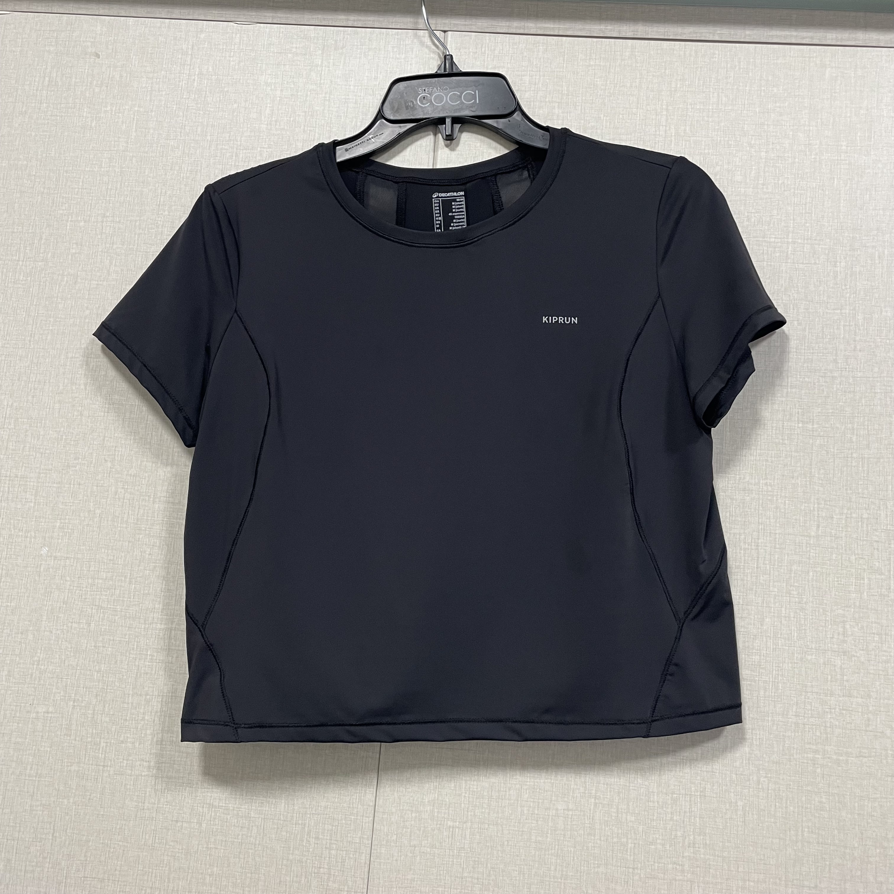 侬家运动跑步短袖T恤女速干冰丝短款透气弹力圆领半袖瑜伽健身衣