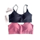 欧美单运动内衣女吊带细肩带裸感美背瑜伽文胸胖MM大码 训练健身衣